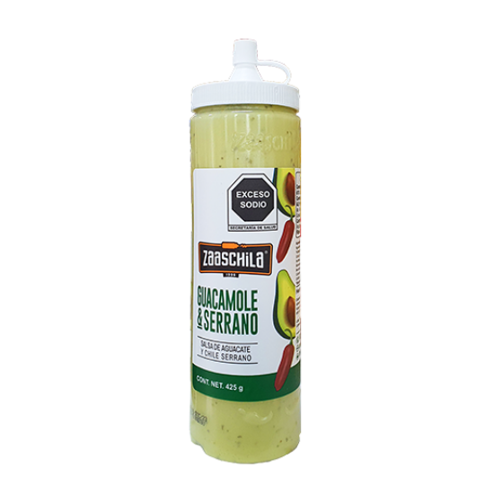 Imagen de SALSA GUACAMOLE CREMOSA ZAASCHILA  425 G