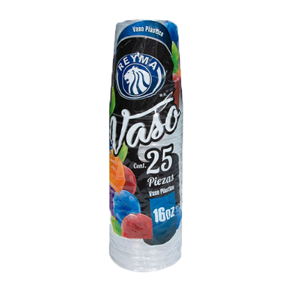 Imagen de VASO PLASTICO REYMA 16 L C/25 PZAS.