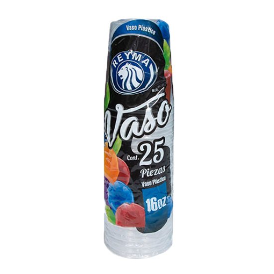 Imagen de VASO PLASTICO REYMA 16 L C/25 PZAS.
