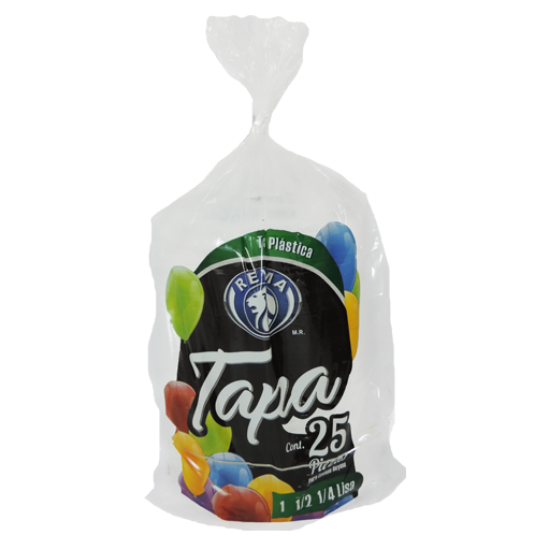 Imagen de TAPA ENVASE PLASTICO LTO SIN PERFORACION REYMA C/25 PZAS.
