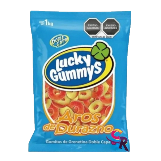 Imagen de GOMITAS LUCKY GUMMYS AROS DURAZNO GRANEL