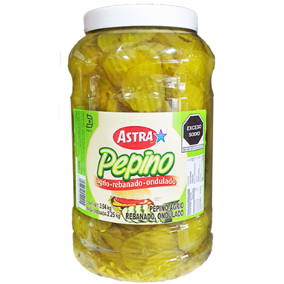 Imagen de PEPINILLO  REBANADO AGRIO ASTRA 3.94 KG