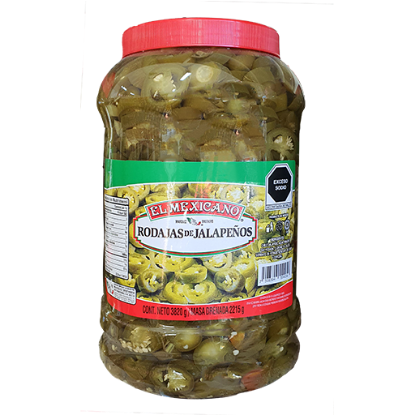 Imagen de CHILE JALAPEÑO RODAJAS EL MEXICANO 380GR