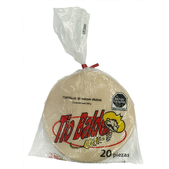 Imagen de TORTILLA TIO BALDO CRUDA 500 G C/20 PZAS.