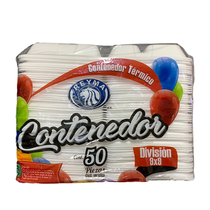 Imagen de CONTENEDOR 9 X 9 CON DIVISION C/50 PZAS