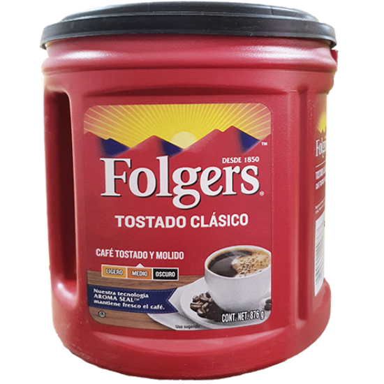 Imagen de CAFE TOSTADO Y MOLIDO CLASIGO FOLGERS  876GR