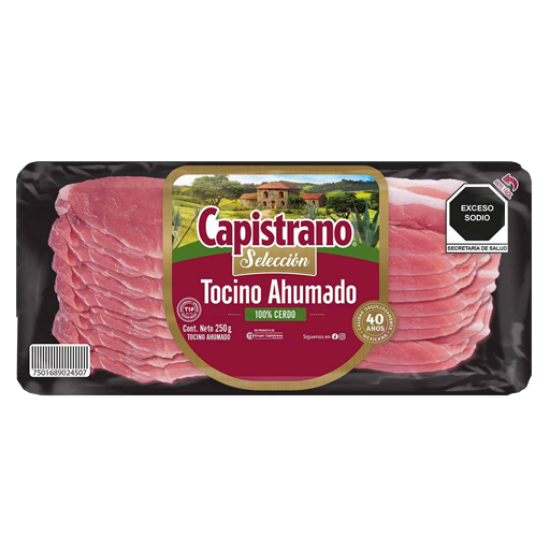 Imagen de TOCINO REBANADO CAPISTRANO 250 GR