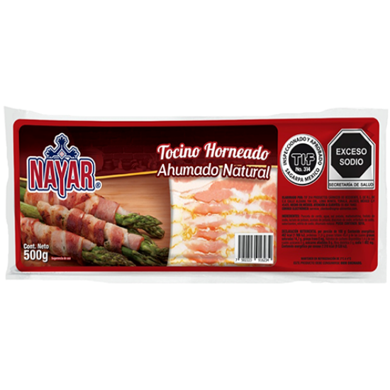 Imagen de TOCINO AHUMADO REBANADO NAYAR 500GR