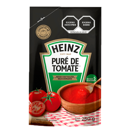 Imagen de PURE DE TOMATE NATURAL HEINZ 250GR