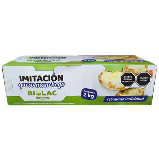 Imagen de QUESO MANCHEGO REBANADO BIOLAC EXH.2KG